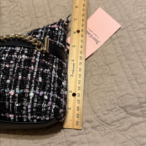 Juicy Couture Black and Pink Tweed Shoulder Bag - Picture 8 of 8